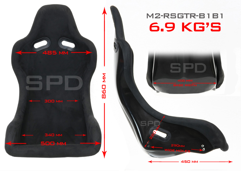 M2 MOTORSPORT GTR BUCKET SEAT SIZES