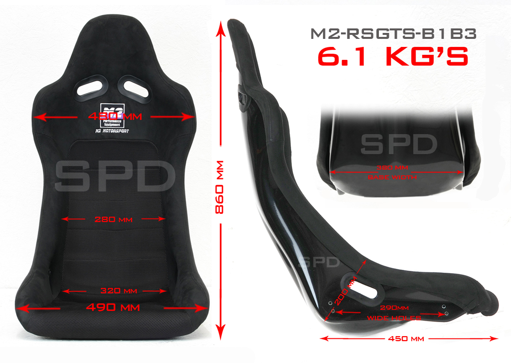 M2 MOTORSPORT GTS BUCKET SEAT SIZES