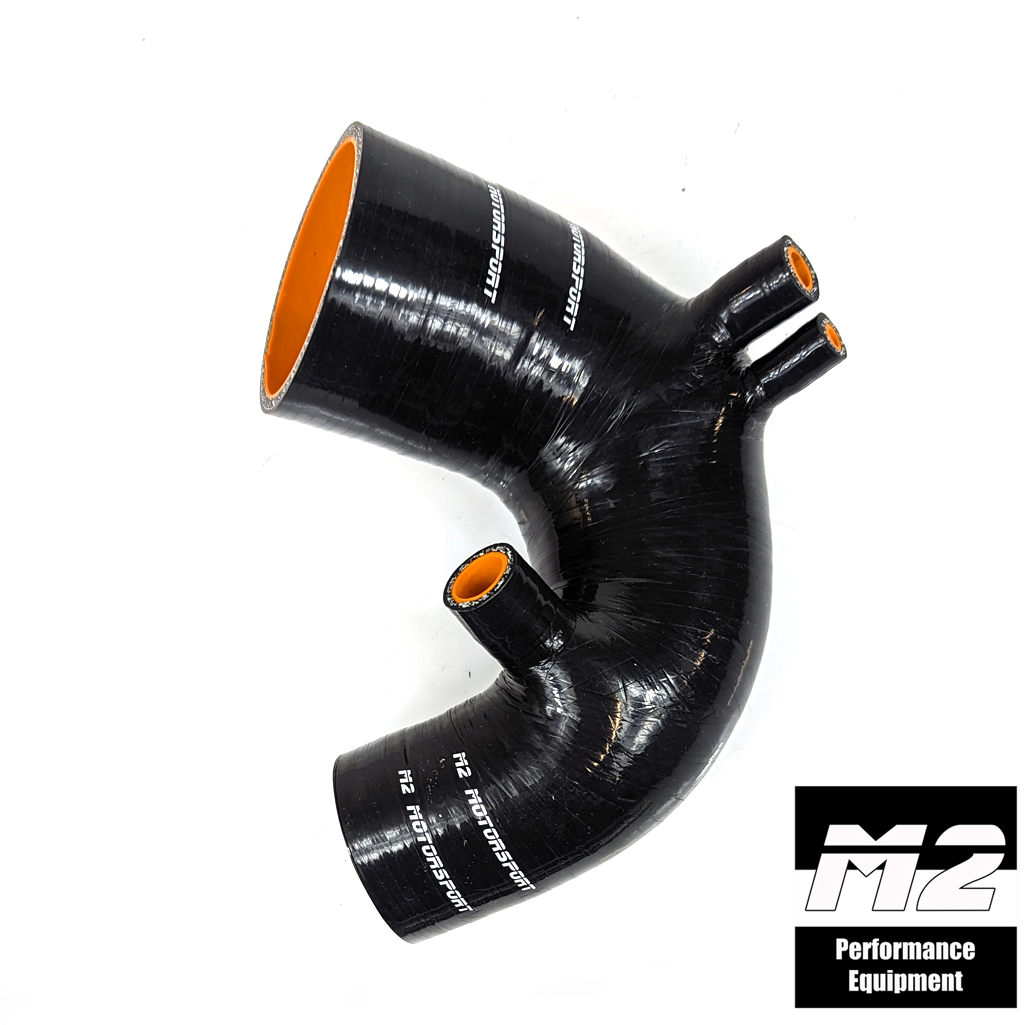 SILICONE INTAKE HOSE FOR FIAT 500 ABARTH T-JET IHI ONLY - BLACK | M2 MOTORSPORT / M2-SIH-FIA014BK