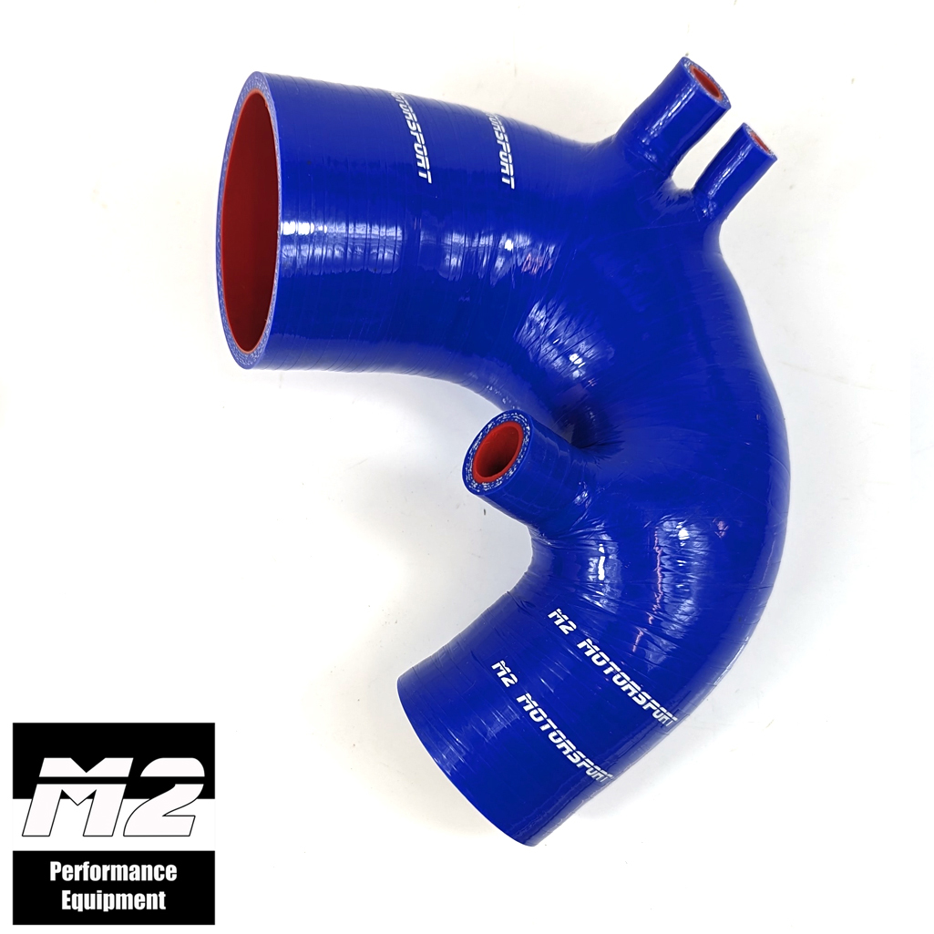 SILICONE INTAKE HOSE FOR FIAT 500 ABARTH T-JET IHI ONLY - BLUE | M2 MOTORSPORT / M2-SIH-FIA014BL