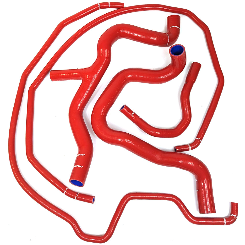 COOLANT HOSE KIT FOR FOCUS RS MK2 - RED | M2 MOTORSPORT / M2-SRH-FOR001RD