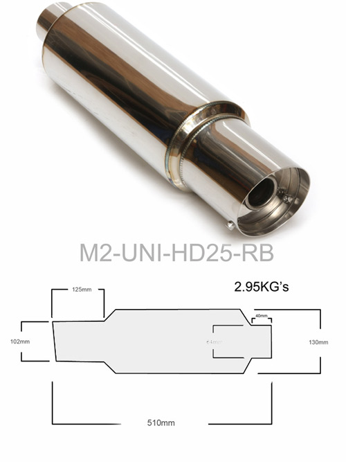 M2 300mm MUFFLER 2.5