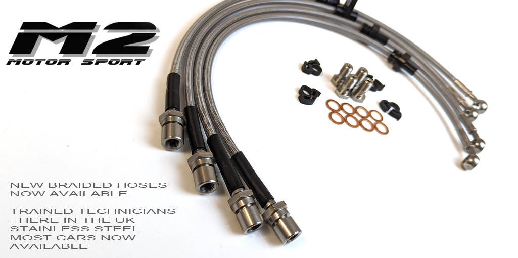 NEW - M2 MOTORSPORT BRAIDED CLUTCH AND BRAKE HOSES